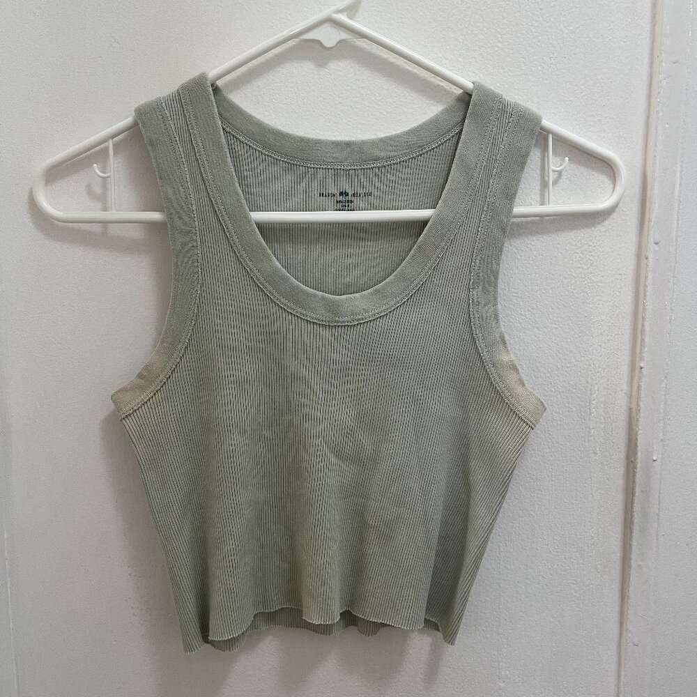 Brandy Melville green cropped tank top